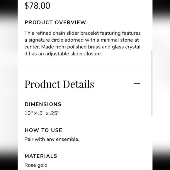 Coach Rose Gold slider bracelet New msrp $78 - Picture 9 of 16